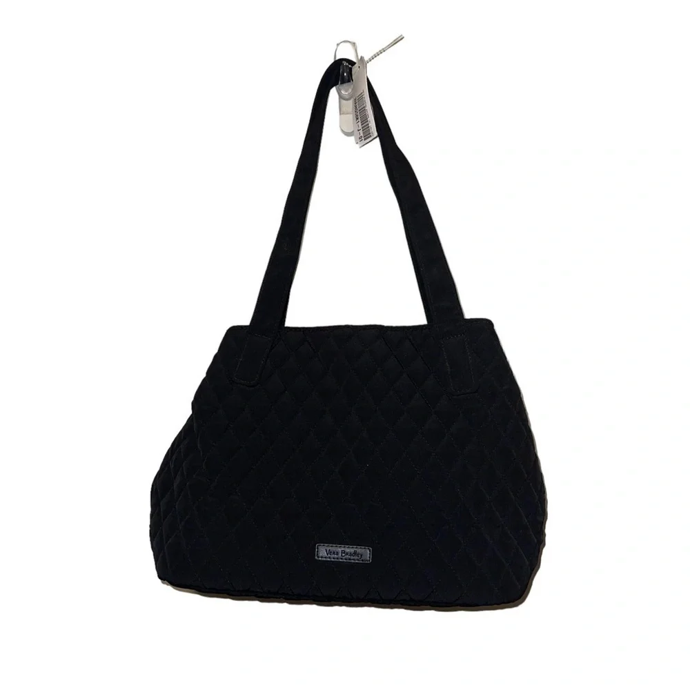 NWT Vera Bradley Vera Bradley logo tag black Quilted Woman Bag - Picture 2 of 8